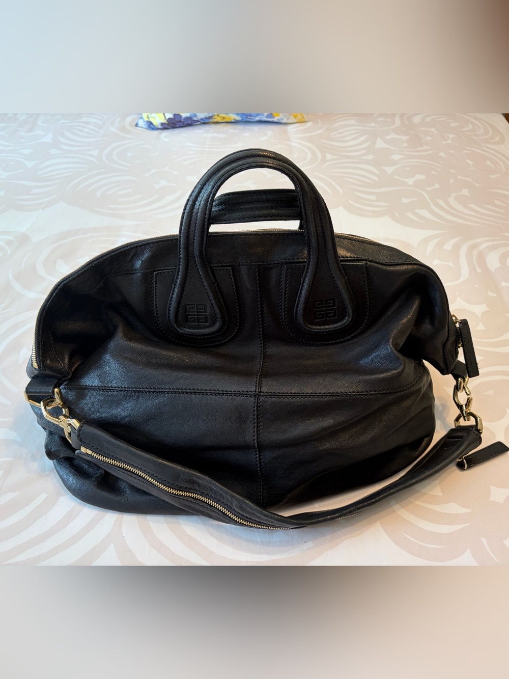 Givenchy Nightingale Black Leather Shoulder Bag